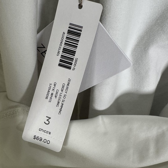 Chico's Zenergy So Slimming Leggings Womens 3 XL White Crop High Rise Pull On - Picture 13 of 15